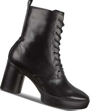 Women's Ecco Shape Sculpted Motion 55 Lace-up Boots Black | Canada 37WNB